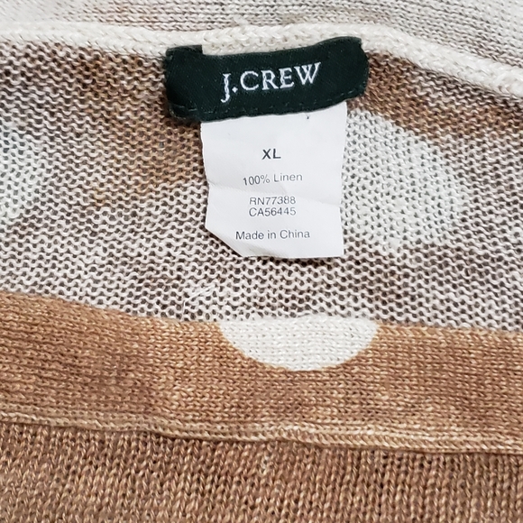 J. Crew 100% Linen Polka Dot Sweater Size XL - Picture 12 of 13